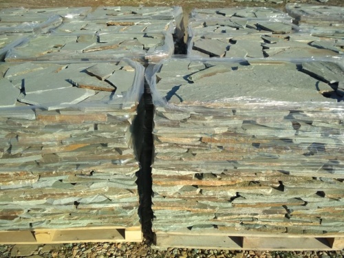 Плитняк златолит зелёный для цоколя, отмостки купить в Лангепасе