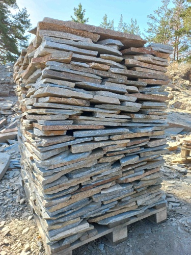 Плитняк златолит серебристый для цоколя, отмостки купить в Лангепасе